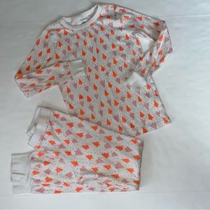 J. Crew Crewcuts Girls Pink & Gold Tree Pajama Set